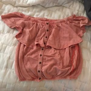 Off the shoulder crop